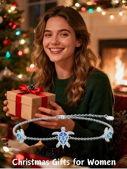 WINNICACA Sterling Silver Butterfly Bracelet Anklet Created Opal Butterfly Jewelry Gifts for Women Birthday Christmas Day Gifts