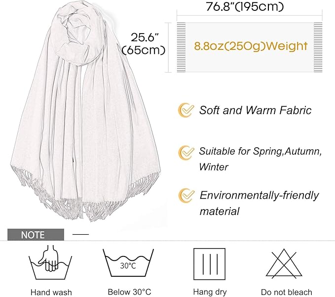 FURTALK Winter Scarf for Women Pashmina Shawl Wraps Soft Warm Fashion Blanket Scarves Gifts