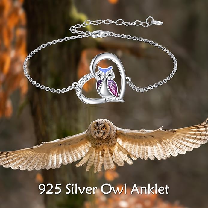 YFN Anklets Bracelet for Women Sterling Silver Butterfly Heart Tree Hummingbird Cardinal Anklet Charm Chain Bracelet Beach Foot Jewelry for Women