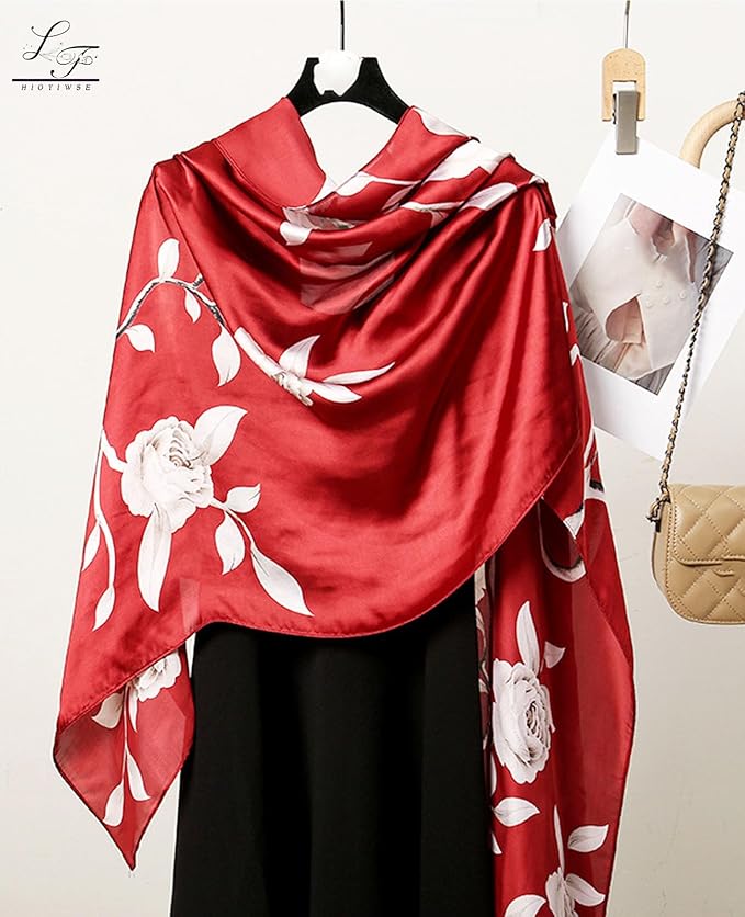 Hioyiwse Shawl Scarf For Women Lightweight Scarves Floral Pattern Formal Evening Dressesformal Shawl Summer Wraps