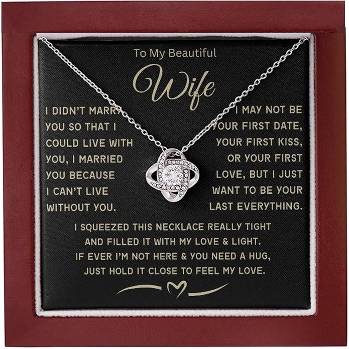To My Soulmate Necklace For Women, Soul Mate Jewelry for Women, Future Wife Gifts, To My Wife Necklace from Husband, Gifts for Girlfriend, Pendant With Message Card