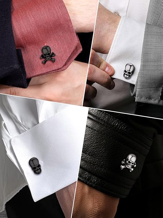 FaithHeart Mens Cufflinks, Norse Viking Tuxedo Shirt Cuff Links, Stainless Steel Cuff Links and Shirt Studs, Gift Box