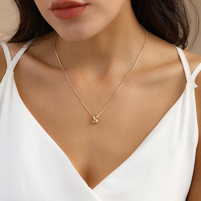 Bubble Gold Letter Necklace for Women, 14k Gold Plated Balloon Initial Necklace, Dainty Gold Necklace for Women, Personalized Bubble Pendant Name Necklace, Fashion Accessories Trendy Jewelry