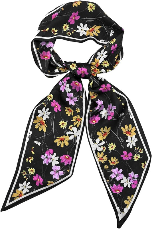 Dailyacc Hair Scarf for Women Fashion Silky Satin Headscarf Wrap Breathable Lightweight Neck Scarves For Handbag