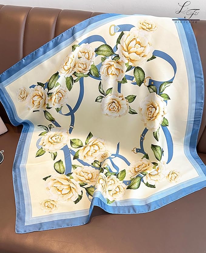 Hioyiwse Satin Bandanas Head Scarf For Women Hair Scarves Accessories Lightweight Fashion Wrap Neck Silk Sleeping Headscarf