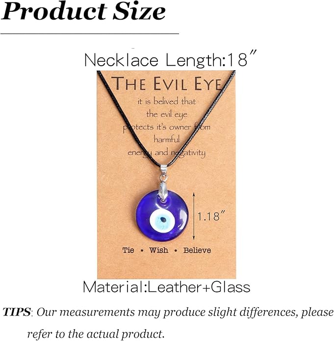 Long tiantian Evil Eye Necklace for Women Men Necklace Evil Eye Jewelry Blue Turkish Glass Leather Rope Pink Lucky Protection Necklace Jewelry Valenty Day Gifts for Men Women