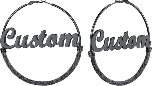 PROSTEEL 30/40/60/80/100mm Chunky Hoop Earrings For Women Gold Plated/Black Stainless Steel Hoops Earrings Statement Jewelry