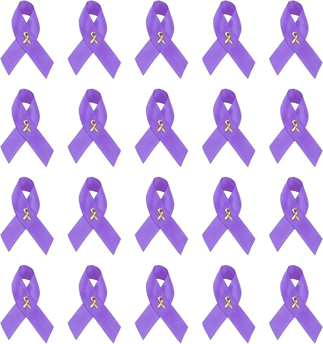 1/2/5/10/25/50/100pcs Satin Awareness Ribbon Pins (Pick your color), for Cancer & Disease Awareness, Bulk Quantities for Fundraising, Events, Gift Giving