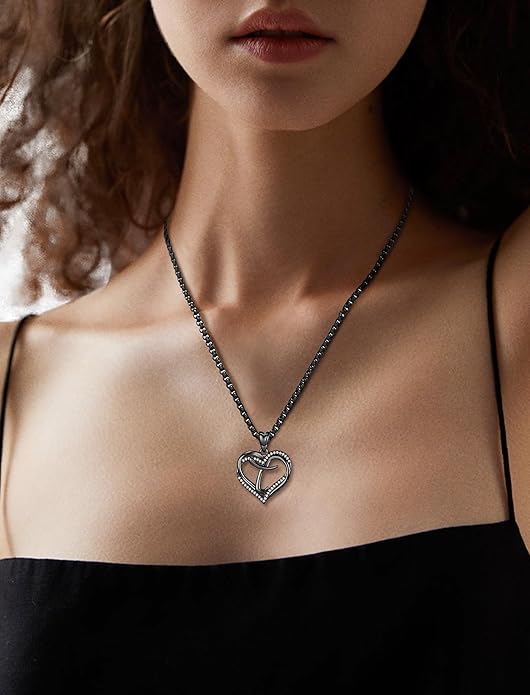 INFUSEU Unique Initial Necklaces for Women Girls Small Heart Letter Jewelry, Meaningful Personalized Gifts