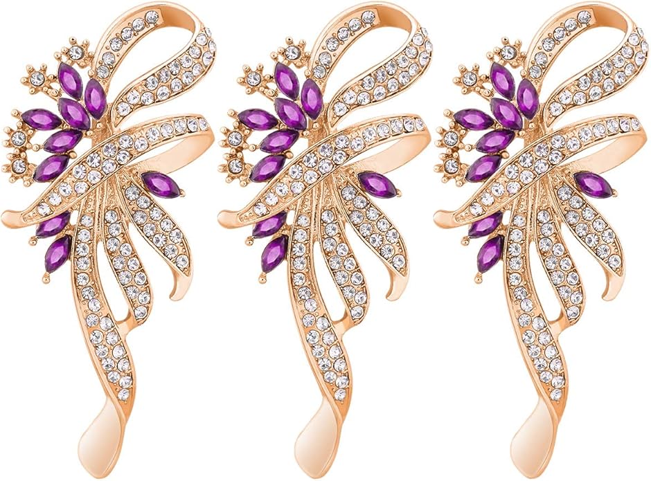Merdia Created Crystal Brooch Fancy Vintage Style Flower Brooch Pin for Women, girls, ladies with Blue/Purple Created Crystal | Vintage Fashion | Brooches and Pins for Women | Ladies Jewelry