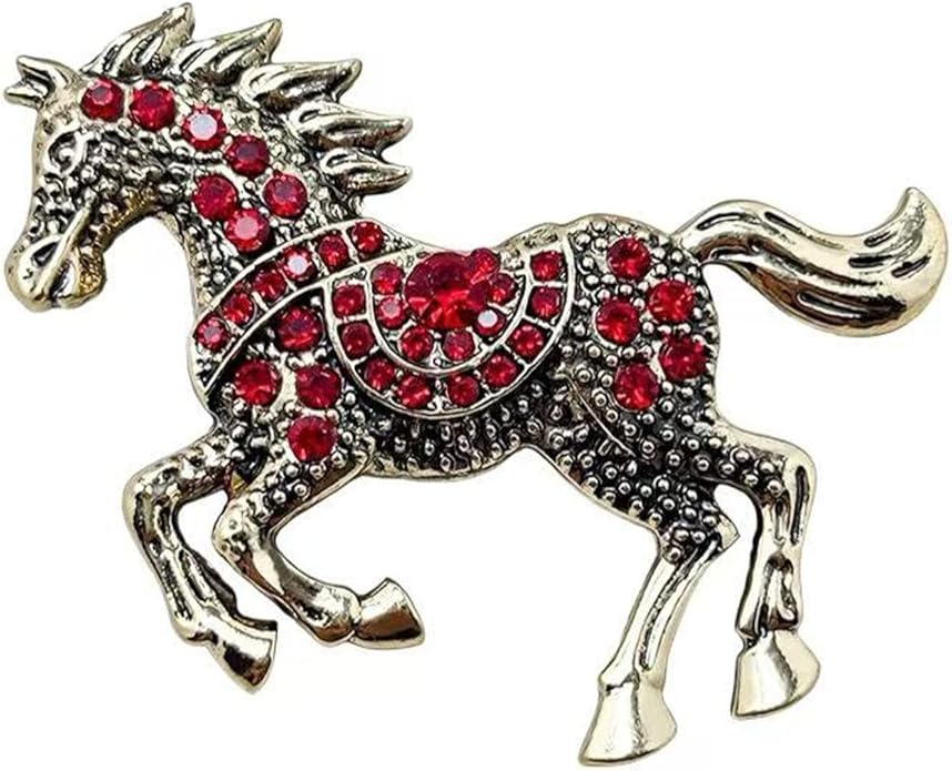 2026 New Year Of Horse Pin Brooch, Good Luck Chinese Zodiacs Horse Pins For Fashion Accessories Animal Lucky Charm Statue Feng Shui Gifts Jewelry For Women Men