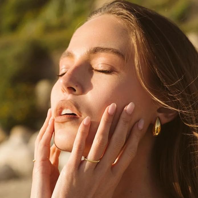 24 Pairs Chunky Gold Hoop Earrings Set for Women, Hypoallergenic Fashion Statement Hoops Earrings Pack Assorted Small Big Twisted Hoop Jewelry for Gift