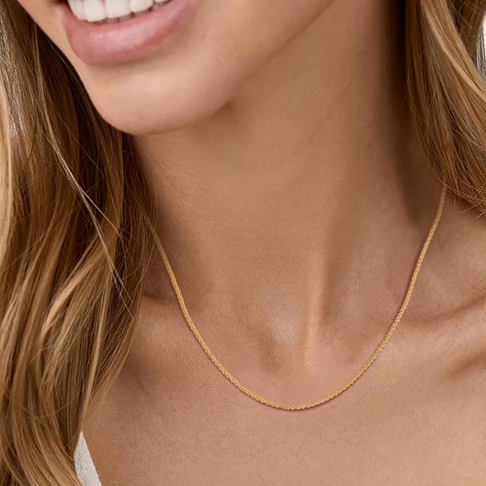 925 Sterling Silver Singapore Chain Lobster Clasp Paperclip Necklace for Women Sparkling Chain 2mm2.5mm3mm4mm5mm Gifts for Her