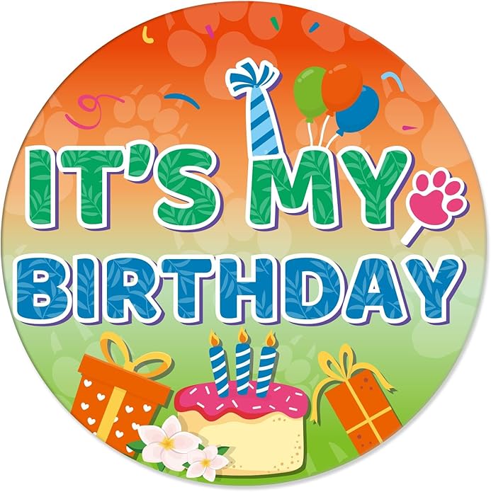 Reynard Theme It’s My Birthday Pins, 2.28in/5.8cm Cartoon Theme Badge Happy Birthday Button Brooch Outfit Decorations for Party Celebration