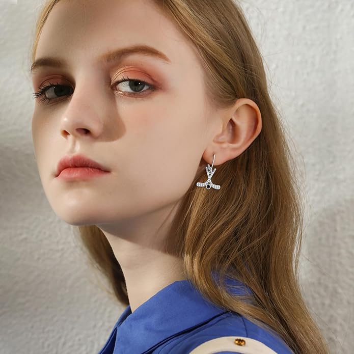 JUSTKIDSTOY 925 Sterling Silver Ball Earrings Sports Leverback Dangle Drop Earrings Jewelry Gifts for Women Girls