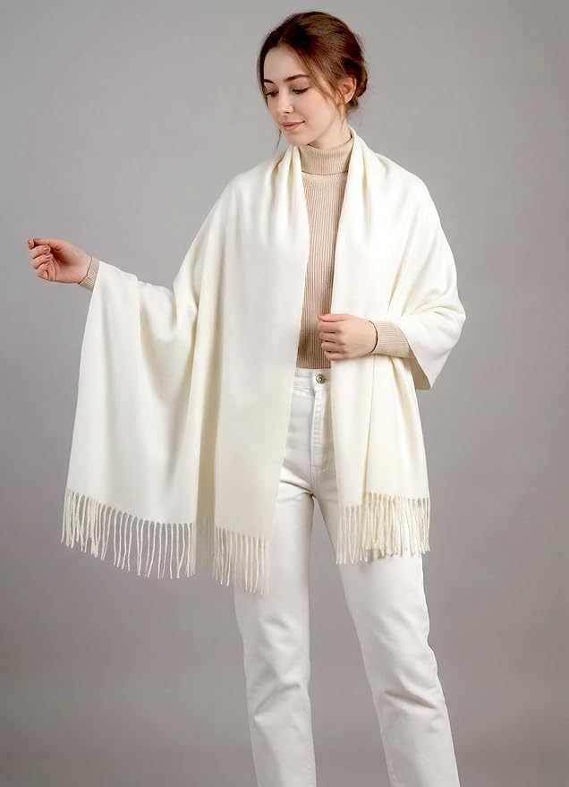 Achillea Warm Cashmere-Feel Winter Scarf – Pashmina Shawl Wrap, Blanket Scarf for Daily Wear, Travel & Cold Weather