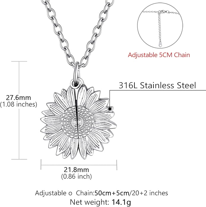 Supcare Locket Necklace That Holds Pictures-Engraved Photo Pendant Custom Jewellery Gifts for Men Women (with Jewellery Gift Box)