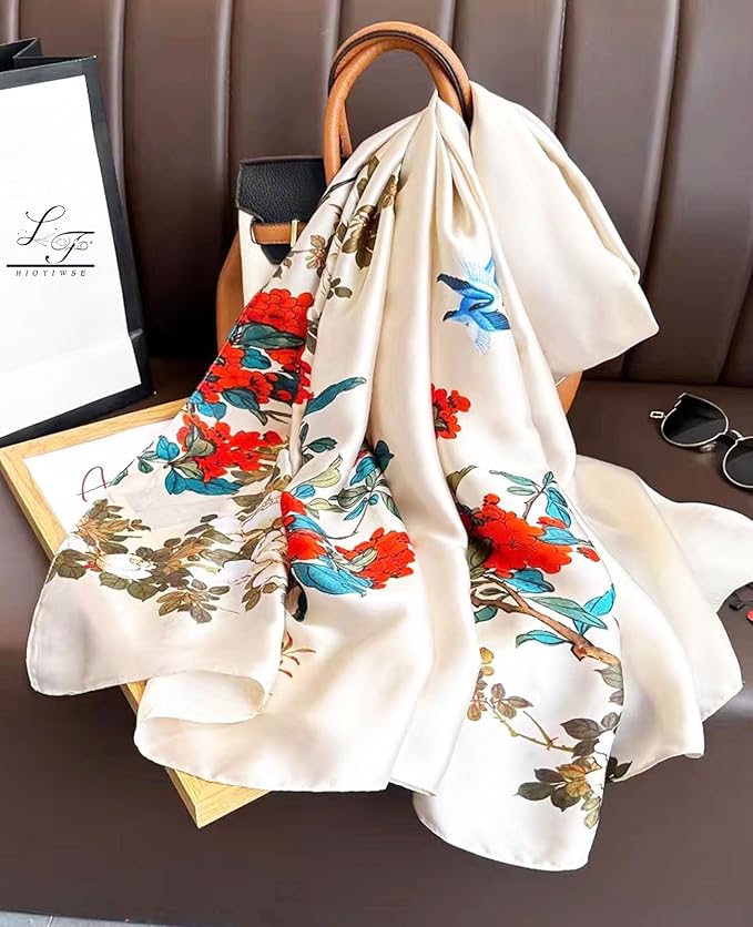 Hioyiwse Shawl Scarf For Women Lightweight Scarves Floral Pattern Formal Evening Dressesformal Shawl Summer Wraps
