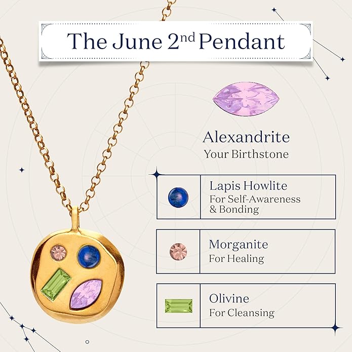 Birthdate 14k Gold Necklace for Women - 16-20in Adjustable 14 Karat Gold Chain with Lobster Clasp - Cadenas de Oro 14k Puro Para Mujer, Ladies Jewelry Birthstone