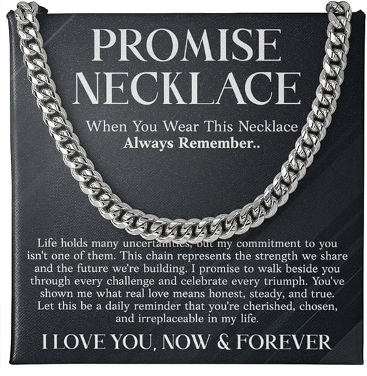 VIRAGIL To My Man Necklace Chain for Men, Silver Stainless Steel Chain Jewelry, Romantic Gift from Partner for Birthday Valentine or Everyday Wear with Meaning