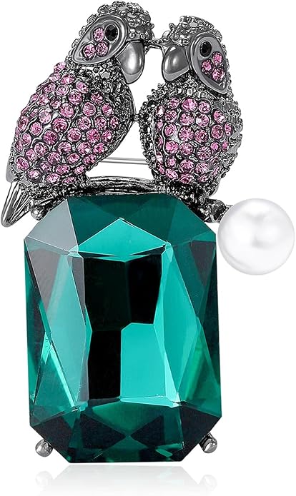 LuvQaze Animal Brooch for Women Men Zirconia Rhinestone Abalone Shell Animal Lapel Pin Christmas Birthday Holiday Gift for Wife Mother Girlfriend Daughter