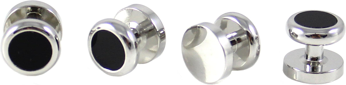 MENDEPOT Men Formal Wear Dress Shirt Cufflinks And Studs Set With Box Wedding Groom Groomsmen Gift