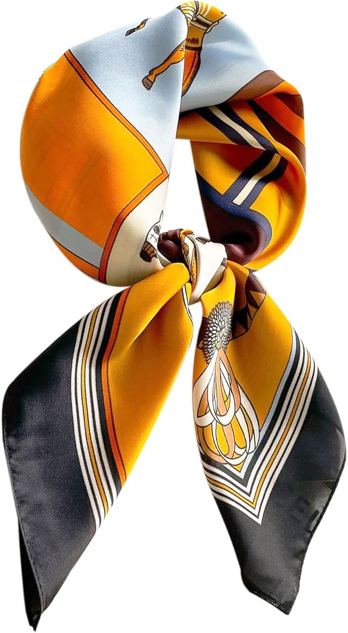 Hioyiwse Satin Bandanas Head Scarf For Women Hair Scarves Accessories Lightweight Fashion Wrap Neck Silk Sleeping Headscarf