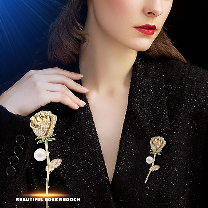 la luen Brooch Pins For Women Fashion Elegant Brooches Lapel Badges Coat Sweater Scarves Shawl Dress Accessory Wedding Party Prom Jewelry