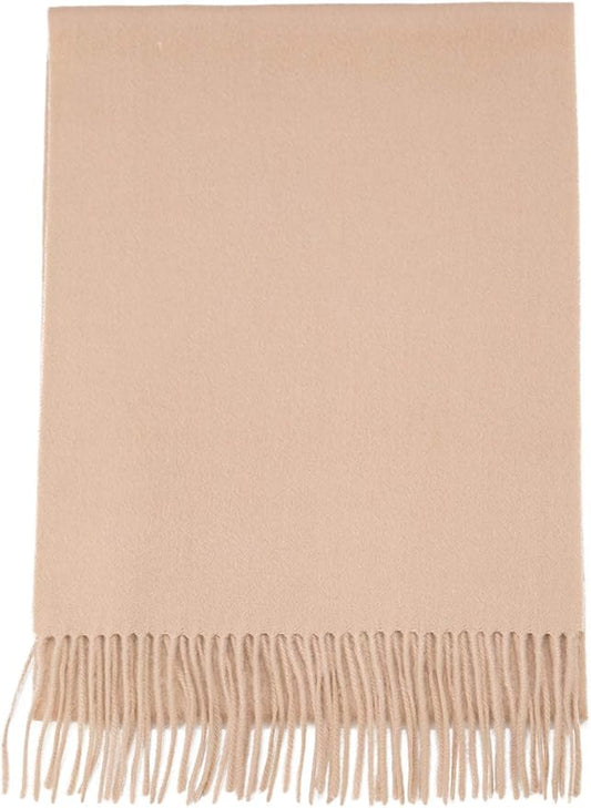 Alashan Cashmere Ultra-Fine Merino Wool and Cashmere Blend Woven Scarf -Luxe fabric-Lightweight- 72" x 12"