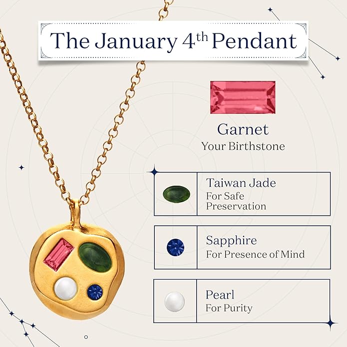 Birthdate 14k Gold Necklace for Women - 16-20in Adjustable 14 Karat Gold Chain with Lobster Clasp - Cadenas de Oro 14k Puro Para Mujer, Ladies Jewelry Birthstone