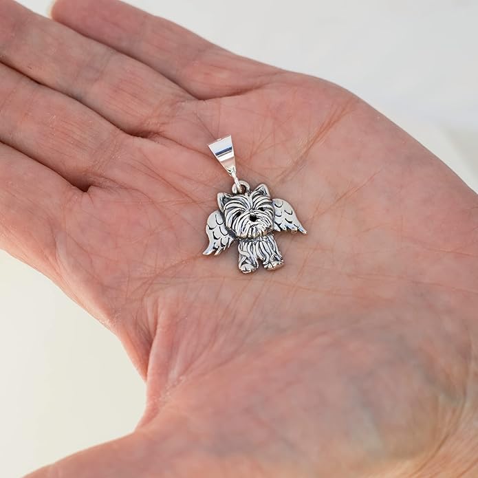 Sterling Silver Yorkie Pendant Gifts for Women - Yorkshire Terrier Gifts – Handcrafted in the USA