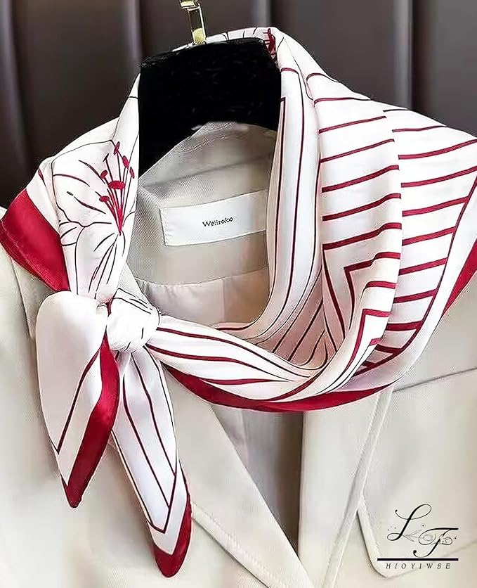 Hioyiwse Satin Bandanas Head Scarf For Women Hair Scarves Accessories Lightweight Fashion Wrap Neck Silk Sleeping Headscarf