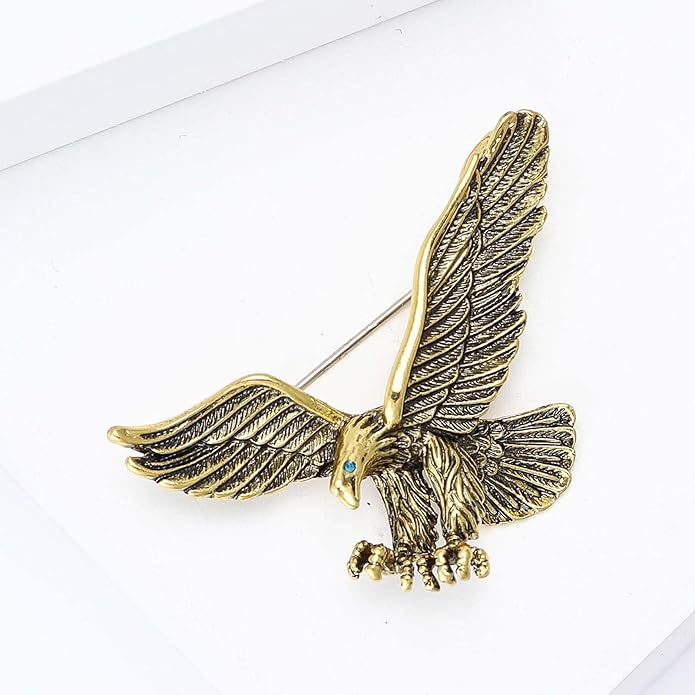 HETICA Vintage Animal Dragon Skull Wolf Crown Lion Brooch for Men Women Suit Tie Dress Lapel Pin Fashion Jewelry