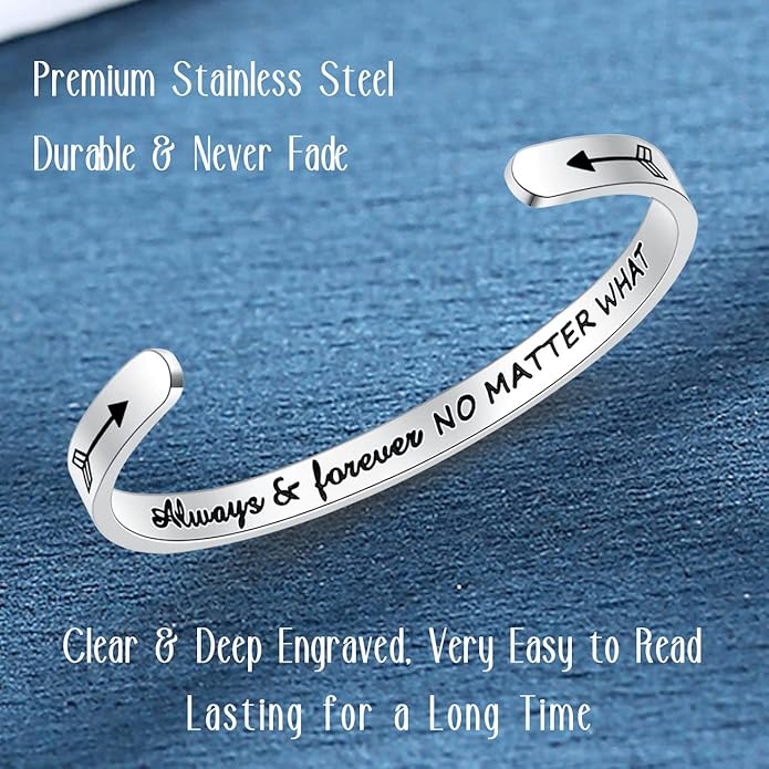 SAM & LORI Personal Bracelets for Teens/Women-Inspirational Jewelry Gifts (Various Designs) for Daughter/Sister/Mom/Friends-Adjustable Bracelet in a Pretty Gift Box