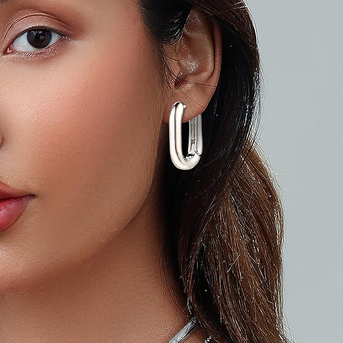 14K Gold Plated Hoop Earrings for Women, Hypoallergenic Chunky Gold Plating Hoop Earrings Multipack, Lightweight Twisted Huggie Hoops Earring Set Jewelry for Gifts