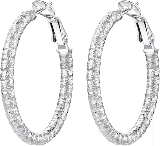 PROSTEEL 30/40/60/80/100mm Chunky Hoop Earrings For Women Gold Plated/Black Stainless Steel Hoops Earrings Statement Jewelry