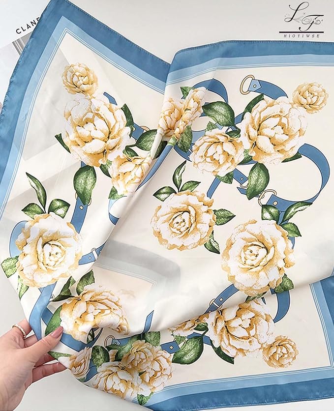 Hioyiwse Satin Bandanas Head Scarf For Women Hair Scarves Accessories Lightweight Fashion Wrap Neck Silk Sleeping Headscarf
