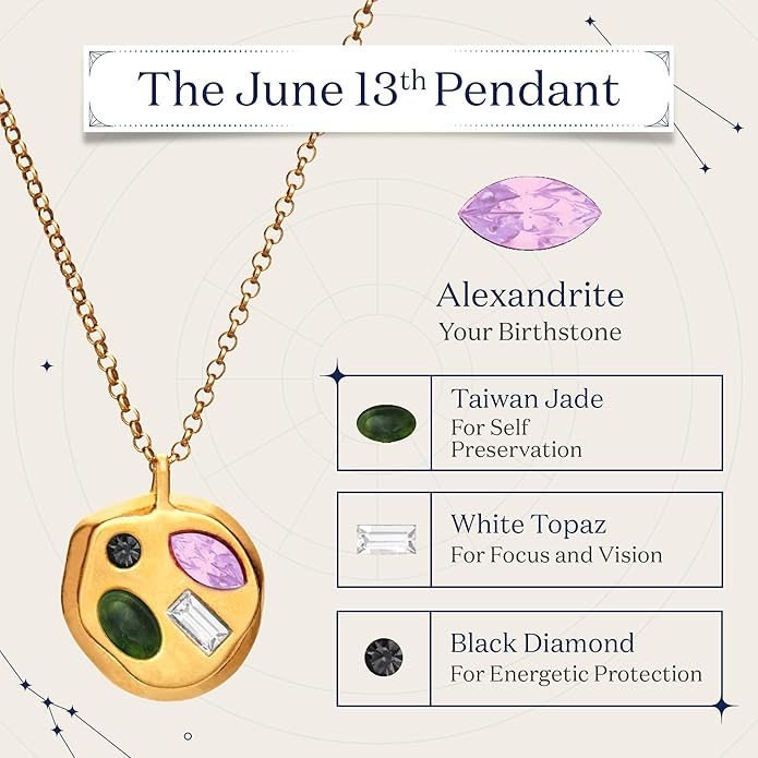 Birthdate 14k Gold Necklace for Women - 16-20in Adjustable 14 Karat Gold Chain with Lobster Clasp - Cadenas de Oro 14k Puro Para Mujer, Ladies Jewelry Birthstone