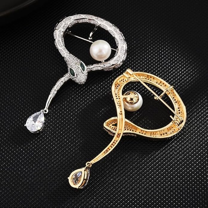UNVAK Animal Brooches for Women Pearl Rhinestones Animal Brooch Pin Cute Animal Jewelry Gift for Wife Mom Girlfriends
