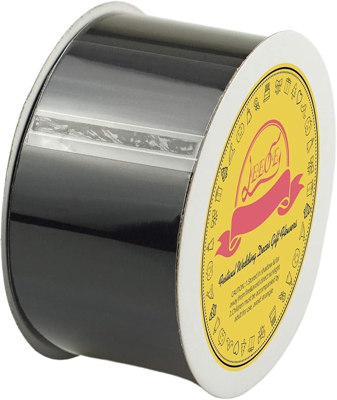 LEEQE Double Face Satin Ribbon 2 inch X 25 Yards Polyester Black Ribbon for Gift Wrapping Very Suitable for Weddings Party Hair Bow Invitation Decorations and More