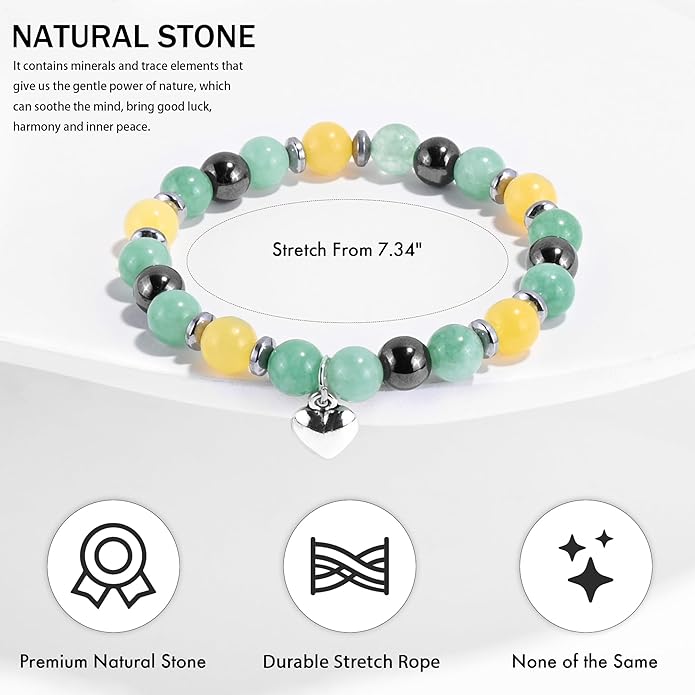 VIBILIA Cross Beaded Bracelets for Women, Inspirational Natural Heart Religious Bracelets for Women, Birthday Christian Gifts for Women on Thanksgiving Christmas Gifts