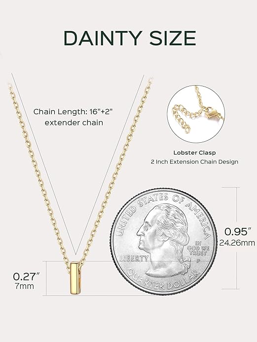 ChicSilver 925 Sterling Silver Initial Necklace for Women Dainty Letter Jewelry Personalized Gift