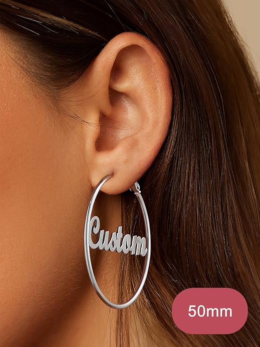 FOCALOOK 14K Gold Plated Lightweight Large Hoops| 2mm Thin Hoop Earrings for Women 30/40/50/70/100mm