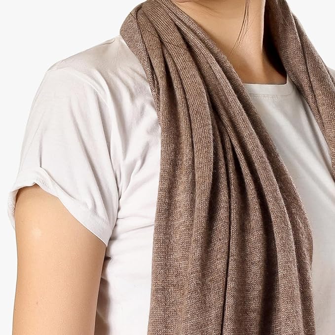 ROSERA Cashmere 100% Cashmere Knitted Wrap Pashmina Shawl Extra Large Scarf Stole for Women Travel