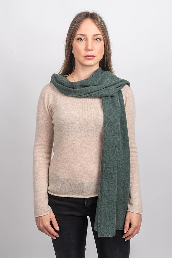 Dalle Piane Cashmere - 100% Cashmere Scarf - Made in Italy - Winter Neck Warmer (14" x 77") - Christmas Gift