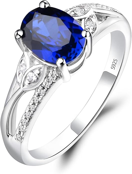925 Sterling Silver Oval Shaped 8X6 MM Gemstone Ring Leaf Engagement Ring for Women Jewelry