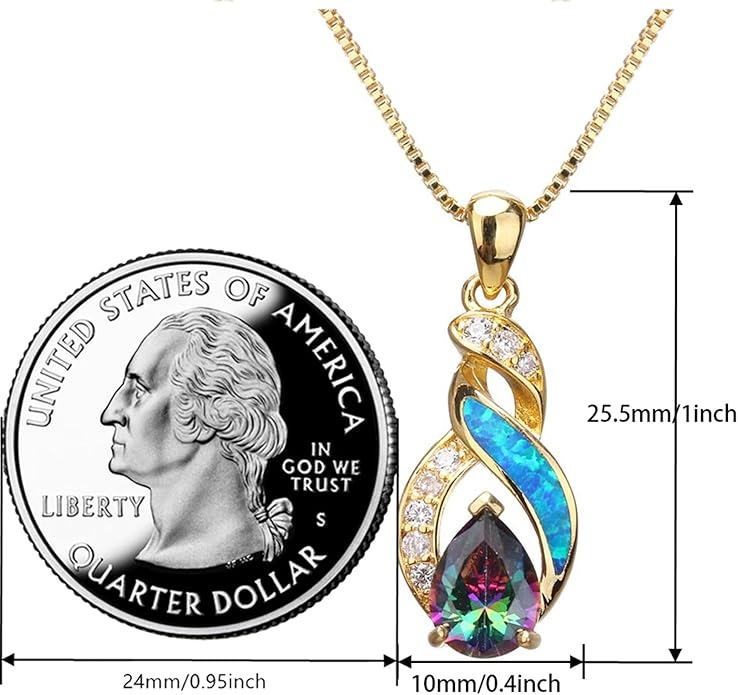Hermosa Jewelry Sets Australian Created Opal Necklace Earrings Mother's Day Gifts Jewelry for Mom