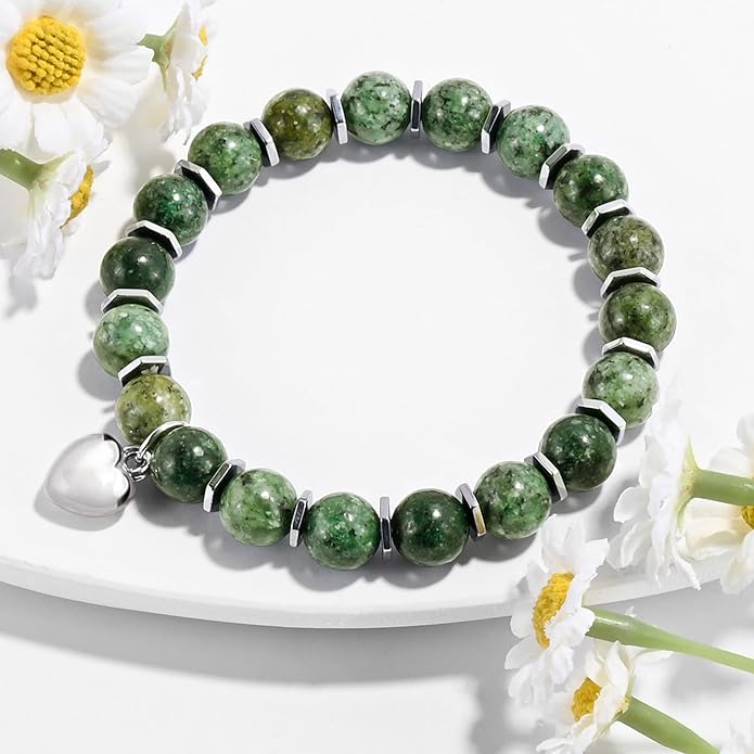 VIBILIA Cross Beaded Bracelets for Women, Inspirational Natural Heart Religious Bracelets for Women, Birthday Christian Gifts for Women on Thanksgiving Christmas Gifts