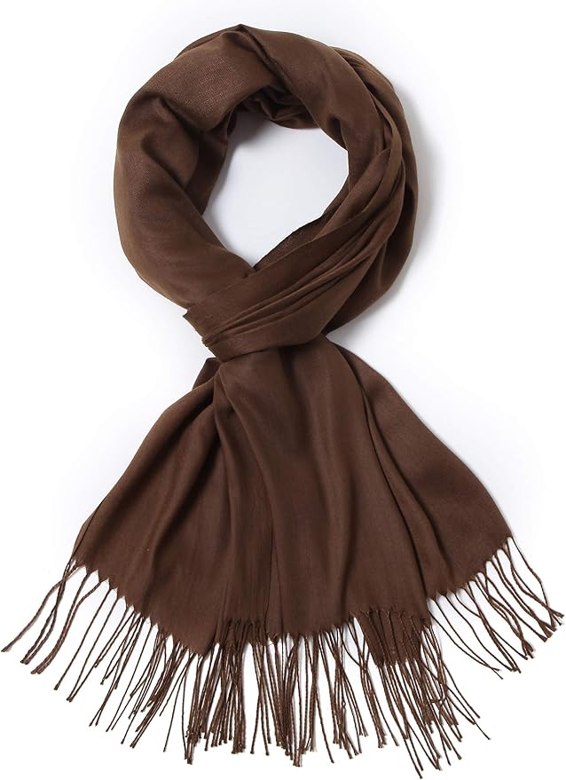 Cindy & Wendy Pashmina Shawls and Wraps Large Scarfs for Women Wedding Party Bridal Long Fashion Solid Shawl Wrap Fringes