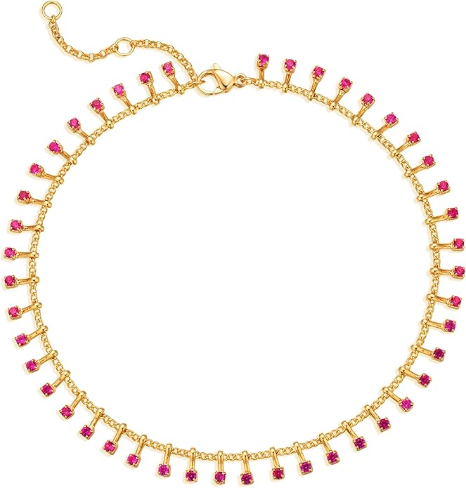 MTMY Gold Anklets for Women 14K Gold Plated Tiny Bead Anklet Colorful Tassel Foot Chain Dainty Adjustable Cute Summer Beach Boho Anklets Jewelry Gift